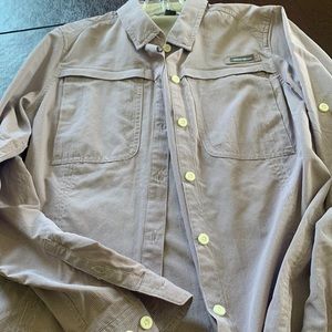 Lightly worn Eddie Bauer polyester and nylon hiking shirt